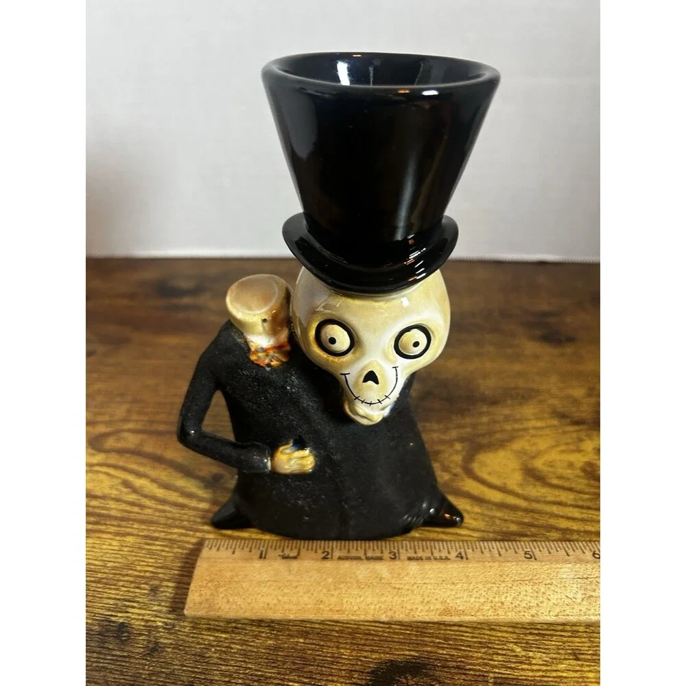 Yankee Candle Skeleton Top Hat Halloween Tea Light Holder 1148171 Retired